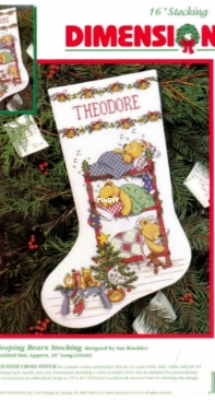 Dimensions 8491 Sleeping Bears Stocking XSD