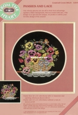 Dimensions 53543 From the Heart - Pansies And Lace