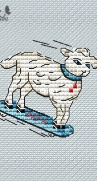 Sheep on a Skateboard by Irina Kuklyaeva - Free