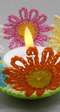 SomethinksDesign - Nicole Kanzler - Flower Tealight Holder - Blumen-Teelichthalter - English and German