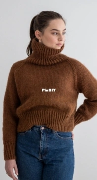 North sweater cropped - Catharina Ilstad - HipKnitShop