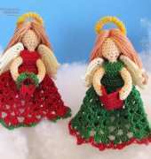 Bella Crochet - Elizabeth Ann White - The Littlest Angels Christmas Ornaments