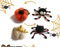 Toys by Vlada - Vlada Fomkina - Reversible Pumpkin - Spider