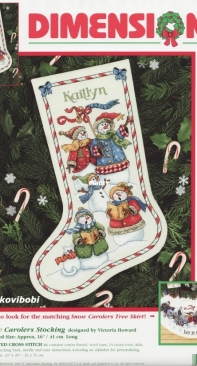 Dimensions - 8619 Snow Carolers Stocking XSD