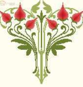Art Nouveau Floral Ornament PCS
