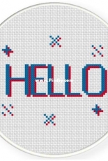 Daily Cross Stitch - 3D Effect Hello