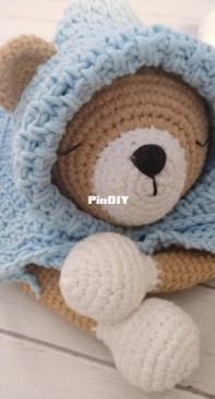 Chipifriends - Tejiendo Lindo - Graciela Gaudi -  Bear Security Blanket / Manta de Apego Oso - English and Spanish