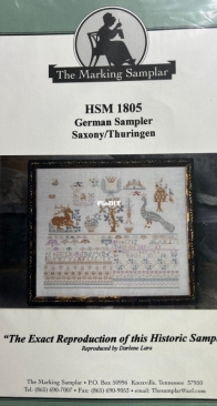 The Marking Samplar - HSM 1805 - German Samplar Saxony/Thuringen