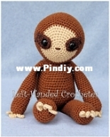 Left Handed Crocheter - Jennifer Adams - Sammy the Sloth - Free