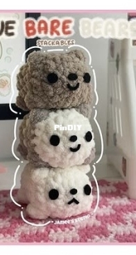 Jamees Studio - Jamee -  No-sew We Bare Bears Stackables - Free