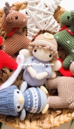 RNata - Natalia Ruzanova - Christmas decoration: Rocking horse, Reindeer, Penguin and Angel - English