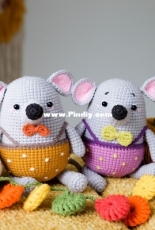 My Crochet Wonders - Marina Chuchkalova - Little Mouse Li in Polka Dot Pants - Free