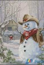 HAED - HAEDJGMINI 25305 Mini Cowboy Snowman by Dona Gelsinger