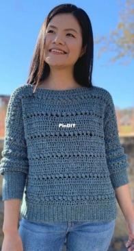 Knitcro Addict - Wannipa Yunker - Crochet Bead Stitch Sweater
