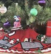 PastPatternsPalooza - Christmas Train Santa Tree Skirt