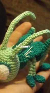 crochet tiny grasshopper by Mala Designs