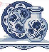 Zolotue Runo HS-001 Blue Set Vase and Bowl