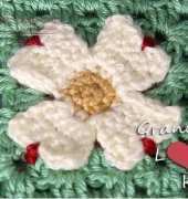 Grannys Love Knots - Pam Stinnett - Heidi Blossom 6 inch Square