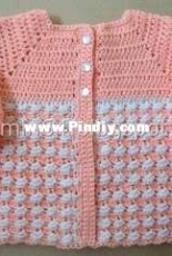 Marumin Crochet - Maru Minetto - CC008 Square yoke jacket two-tone skirt with fan point - Spanish