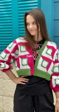 TSCrochetDesign - Tania Skalozub - Geometry Jacket Amanda