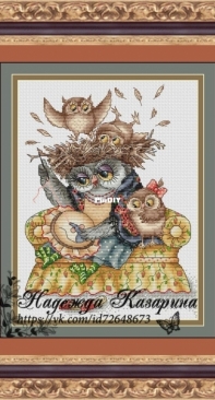 Owl Needlwoman by Nadezhda Kazarina /Nadi