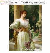 Golden Kite 1172 Woman in White Holding Irises (small)