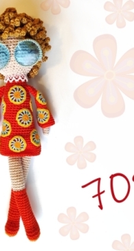 Poppy Crochet Design - Zsuzsanna Blaho - 70s Disco doll -  70s évek Disco baba - Hungarian