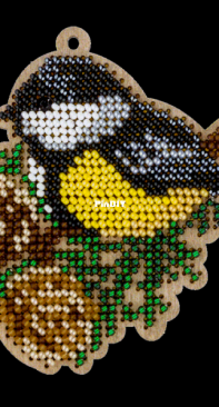 Magical Land Crafts - FLK-380 - Tit With Pinecones Ornament