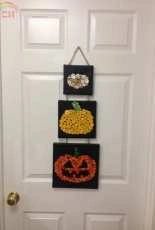 Complete 3 pumpkins wall hanging