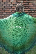 Green circle shawl