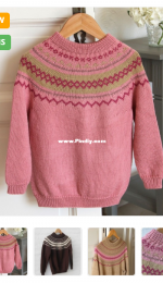 Classic Sweater Soft Bamboo Double-Little Ones & Tweens-Girls-Go handmade-Dutch-English-Free.