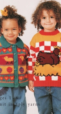 Patons 1169 Girls Animal Sweaters - Free