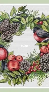 Winter Wreath with Cones by Elena Shirokova