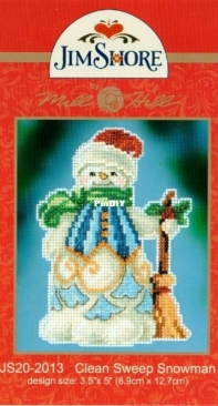 Mill Hill Jim Shore JS20-2013 Clean Sweep Snowman XSD