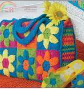 Bernat Handicrafter Cotton - Flower Power Beach Bag- Free