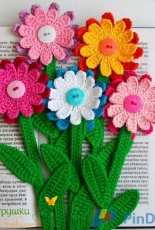 Svetlana Zabelina - Gerbera bookmark - Russian