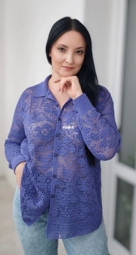 Knits Elena - Elena Lapotko - Лапотько Елена - Vivian Shirt - рубашка Вивиан - Russian