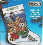 Design Works #5408 - Carolling Animals Stocking