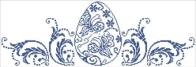 single-colored Easter egg/uovo pasquale monocolore by Point de Croix XSD