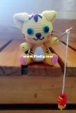Magic Mirror Crochet - Kitten and little dried fish - Chinese