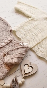 Shell Border Baby Jacket - OGE Knitwear Designs