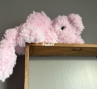 Fluffy pink crochet cat
