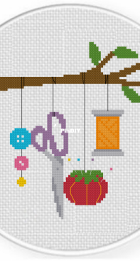 Daily Cross Stitch - Crafty Hangings