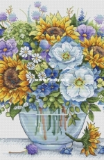 Bouquet with Sunflowers by Alla Erokhova