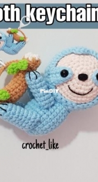 Crochet like - Patcharaporn Kochsila - Sloth keychain