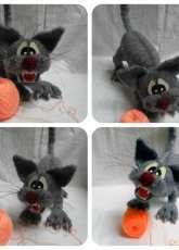 Crochet toy cat