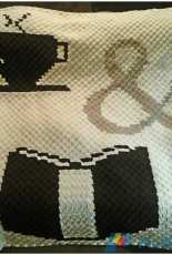 Crochet Couch - Kim Latshaw - Coffee and a Book Afghan