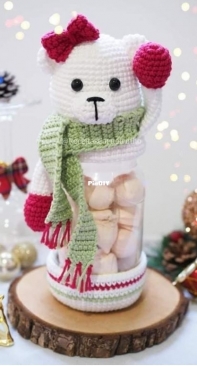 Receitas Carneirinho - Izabel Carneiro - Polar Bear Jar Cover - Capa para Pote Ursa Polar - Portuguese