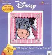 Designer Stitches A58  Eeyores Button Framed Portrait