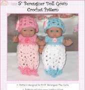5 Inch Berenguer Doll Gown Outfit Crochet Pattern by erinoliviadesigns